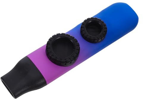 FUNOMOCYA Kazoo Flöte mit Dual- Verstellbare Hohe und Tiefe Töne Farbiger Farbverlauf Blau- Musikspielzeug für Erwachsene Einfach zu Lernen für Partys und Geschenke