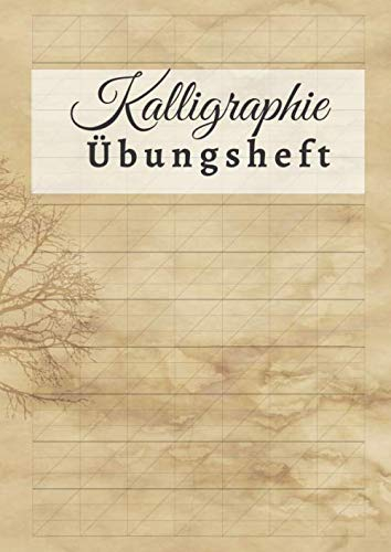Kalligraphie Übungsheft: DIN A4 | 110 Seiten | Schönschreiben Handlettering Übungspapier Schreibschrift