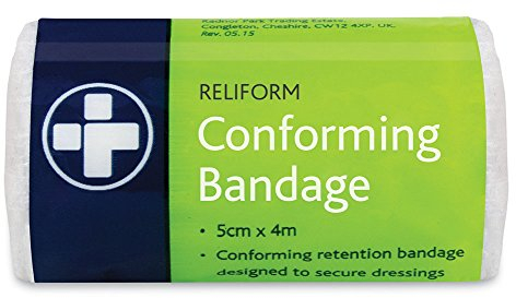 Reliance Medical Reliform Conforming Retention Bandage - Soft, Comfortable, High Absorbenc, Secure Dressings and Wounds, Ideal for First Aid, 5cm x 4m, Pack of 10