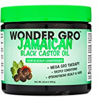 Jamaican Black Castor Oil Hair Grease Styling Conditioner, 12 fl oz - Great for Strengthening - Mega Hair Growth Therapy by Wonder Gro