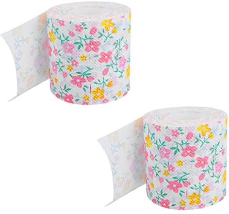 ibasenice 2 Rollen Toilettenpapier Knebelgeschenke Badezimmergewebe Scherzen Rente Ruhestand Geschenk Weihnachtsstrumpffüller Küchenpapiertücher Kiwi Reisen Haushalt