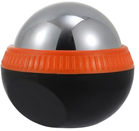 KOMBIUDA Massageball aus Edelstahl mit Aufbewahrungstasche 360-grad Rotation zur Muskelentspannung Tiefenmuskelentspannungsball für Füße und Oberschenkel nach Sport Geeignet für Frauen