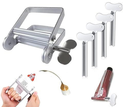 Guidre Exprimidor De Tubos,Herramienta para Enrollar Tubos De Aluminio para Exprimidor Adecuado,Apretadores de Tubos,para El Kit De Rodillo De Escurridor De Pasta De Dientes (C)