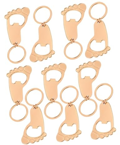DINHEAROM 10 Pièces Lot De Porte-clés Motifs De Cadeaux Pour Shower Cadeaux De Fête Pour Invités Souvenirs Prénataux Décapsuleur Pratique