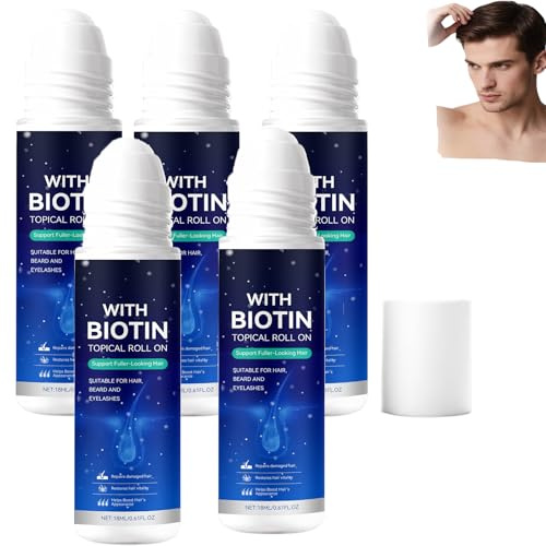 Hårserumkula biotin hårbotten förtjockande hårserum Haar olja lätt formulerad icke-fet serum fuktgivande utjämning torr hårbotten bärbar rulle serum vård haar resa (5 st)