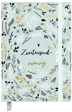 Terminkalender Campus Mint Flowers 18 Monate 2019/2020: Terminplaner A5 I Kalendarium von Okt. 2019-März 2021 I Platz für Notizen und Lesezeichenband