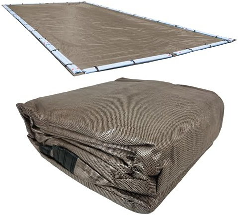 Robelle 431636R Premium Mesh XL Taupe Winter Cover for In-Ground Swimming Pools, 16' x 36'