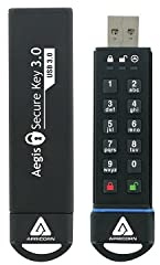 Apricorn Aegis Secure Key 60GB FIPS 140-2 Level 3 Validated 256-bit Hardware Encrypted USB 3.0 Flash Drive (ASK3-60GB)