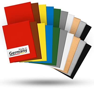 dakamilech Standard Wachsplatten - selbstklebende Verzierplatten - Verzierwachsplatten 110 x 80 x 0,5 mm - Bastelwachs bunt - Wachsplatten-Set 20 Stück