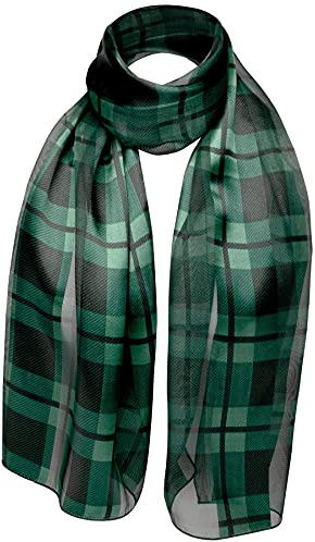 Cloud9Basic Damen Schal verschieden Einheitsgröße Gr. Einheitsgröße, Black Watch - Green