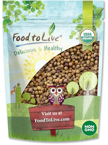 Organic Brown Speckled Peas, 1 Pound — Whole, Non-GMO, Sprouting Seeds, Kosher, Raw, Dried, Vegan, Bulk, Product of Canada