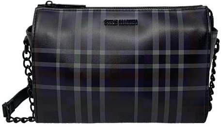 Steve Madden Damen Blexi Crossbody Bag, Dunkles Karomuster, Einheitsgröße