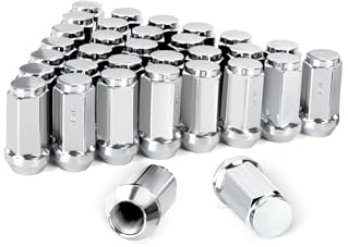 14mmx1.5 Wheel Lug Nuts, 32 pcs M14x1.5 19mm (3/4) Hex Lug Nut with Conical/Cone Bulge Seat Fit Chevy Silverado GMC Sierra 2500 3500 Ford F250 F350 2011+ Ram 2500 3500, 8 Lug Aftermarket Wheels