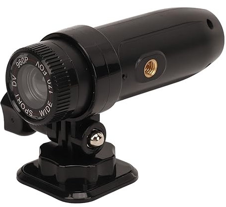 Zunate Telecamera per Casco Moto Video HD 960P, Registrazione in, Installazione Semplice, 5 Ore di Registrazione, Impermeabile, Leggera, Obiettivo Grandangolare, Memoria da 128 GB,