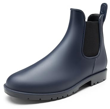 DREAM PAIRS Botas de Agua Hombre Chelsea Zapatos de Lluvia Impermeable Wellington Botines de Goma de Moda Flexible y Antideslizante,Size 43,Azul,SDRB2401M-E