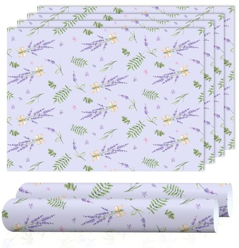 SCENTORINI Lavender Scented Drawer Liners, Scent Paper Liners for Wardrobe, Bedroom, Closet, Shoe Cupboard 6 Sheets
