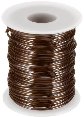 sourcing map 16 Gauge / 1.5mm Anodized Aluminum Wire for Jewelry Craft Making, 102 Feet Bendable Flexible Wire for DIY Home Decor Gardening Sculpture, Bronze