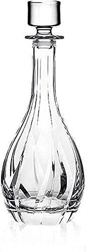 Decanter di Cristallo, Decanter per Whisky E Vino Rosso, Set da Vino in Vetro Soffiato A Mano, Set da Vino per Feste in Casa, Semplice Decanter Traslucido (900ML)