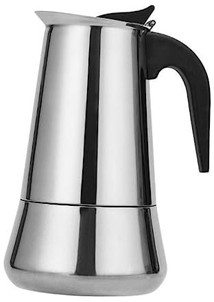 CIYODO Caffettiera Espresso Acciaio Inossidabile Macchina per Leggera e Portatile Adatta per Piano Induzione Cucina Ufficio