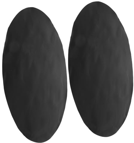 JOINPAYA Lot de 2 Tapis de Barbecue Ronds en PTFE 40 Cm Noir pour Grillades Extérieures, Tapis de Cuisson Antiadhésif Réutilisable, Protection Pratique pour Barbecue Jardin et Camping