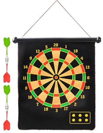 Scheda magnetica Dart, Dart Board Magnetic - Gioco interno ed esterno | Rolling a doppio lato dardo per bambini adulti giochi da tavolo da dardo all'aperto interno