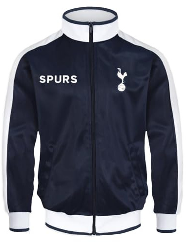Tottenham Hotspur FC - Chaqueta de entrenamiento oficial - Para hombre - Estilo retro - Azul marino - Azul marino - Large