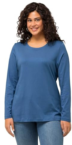 Ulla Popken Jeans Regular Fit Stretch Straight, Blu (Bleached 92), 52 Donna