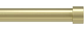 Umbra Cappa Gardinenstange, 2,5 cm, ausziehbar, mit 2 passenden Endstücken, Halterungen und Montagematerial, ca. 90–170 cm, Messing