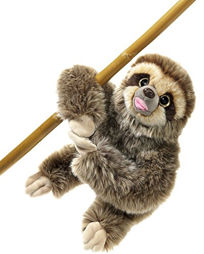 Heunec MI Classico 237179 Jouet en Peluche Paresseux avec Aimant Marron 0 Mois à 99 Ans