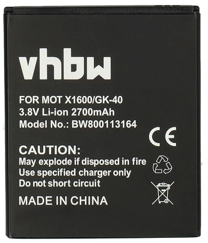 vhbw Akku kompatibel mit Motorola Moto G4 Play, E4 Dual SIM LTE, E4 TD-LTE, E4 TD-LTE NA, E4 XLTE Handy Smartphone Telefon (2700 mAh, 3,8 V, Li-Ion)