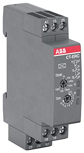 ABB CT-C Zeitrelais, DIN-Schienen, Snap-On, 0.05 s - 100h, 24 → 240V ac, 2 Kont. Einfach, 1-poliger Wechsler