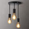Mainen Plafonnier rétro,3 douilles pour ampoules 60W max, Lampe Suspension Industrielle Métal Retro Suspensions Vintage Plafonnier Luminaire Antique Pendante