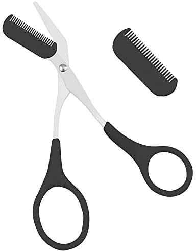 Tijeras Para Cejas,Precisión Profesional,Recortadora de cejas | Tijeras de cejas con peine,Tijeras Para Cejas con Peine para Acortar Cejas y Pestañas para Hombres y Mujeres