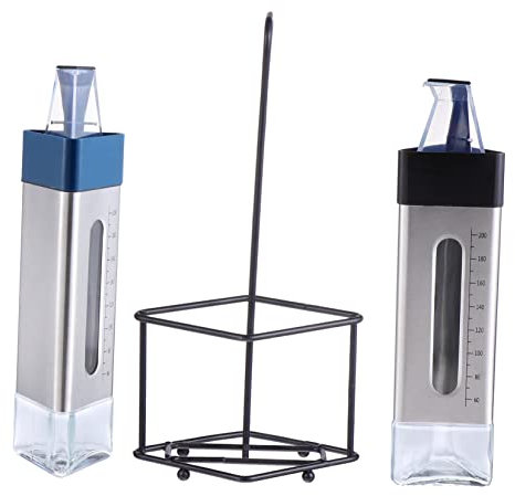 YARNOW 1 Juego Castor Botella Dispensadora De Aceite De Oliva Botella Dispensadora De Aceite De Cocina Frasco De Vinagre De Vidrio Vinagrera Acero Inoxidable Botella De Spray