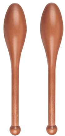 Wooden Indian Club Bell,Macebell,Kleine Größe wiegt ca. 0,84 kg (Paar),für Körperformung,umfassendes körperliches Training, Gesamtlänge 45 cm.