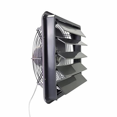 ventilador Ventilador de ventilación de ventana de pared con persiana Ventilador de escape potente de 12 Ventilador de escape de malla industrial for el hogar, escape fuerte, 110W, 1670CFM ventilador