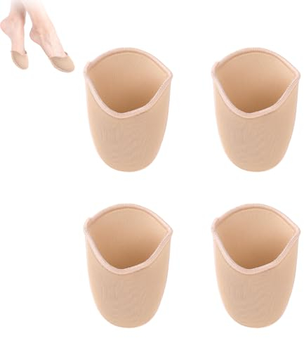 2 Paar Zehenschoner für Schuhe,Zehenpolster für lange Ballett und Tanzschuhe,Weiche Zehenschutzpolster für Ballett- und Tanzschuhe für Spitzenschuhe,Stoff-Zehenschutz für Damen und Mädchen