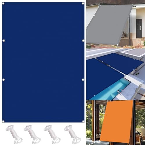 Vela Ombreggiante 4 x 6 m Impermeabile Telo Ombreggiante Protezione Solare Anti UV con Fune Esterno Giardino Balcone, Blu Scuro