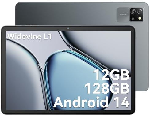 Blackview Tab60 WiFi Tablette Android 15, 12Go+128Go(2To TF) Octa Core Tablette Taclite WiFi 6, 10 Pouces Batterie 5100mAh 8MP+5MP Widevine L1 avec GMS, BT5.2