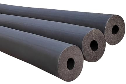Tubo di Gomma Spugna da 1.70 m, Conduttura Impermeabile Nera Termica, Manicotto Protettivo Del Tubo di Isolamento, Raccordo di Condizionamento Aria, Spessore 9.0 mm(48.0 MM X 9.0 MM X 1.70 M)
