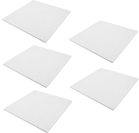 Filzpaneel für Musikzimmer zur Schallisolierung Wand | Selbstklebend, Einfache Montage, Filzmaterial, Weiß, Geeignet für Musik und Tanzräume, 5 Stück