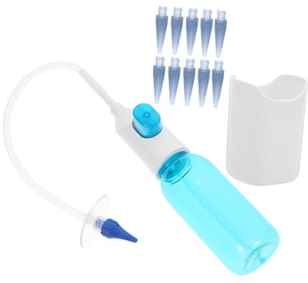 Limpiador de Oídos con Descarga de Agua Manual Azul Abs PC | Uso Doméstico, Operación Sencilla y Segura, Diseño Multifuncional Limpieza del Cerumen