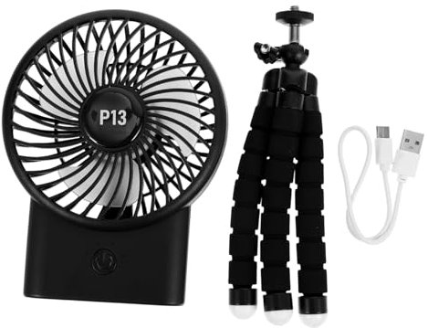 NUOBESTY Ventilador de Silencio clip ventilador USB acortar Fan Mini clip portátil en ventilador clip en el ventilador del cochecito mini ventilador USB abdominales Black