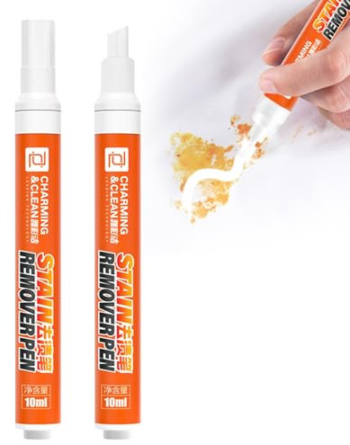Stain Remover Pen for Clothes, 2Pcs Stain Remover Pen Instant Stain Removal Stick Clothes Stai/n Remove/r Pens Instant Spot Cleaner Pens for Clothe/s Quick Effect And Drying, Travel Pocket Size