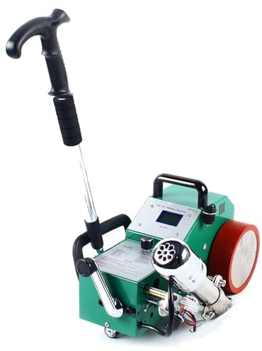 AXGCAA Automatisches Bannerschweißgerät, Heißluftschweißgerät mit Handlauf, Temperaturbereich 20 bis 680 °C, für PVC-Flex-Banner und Werbematerial