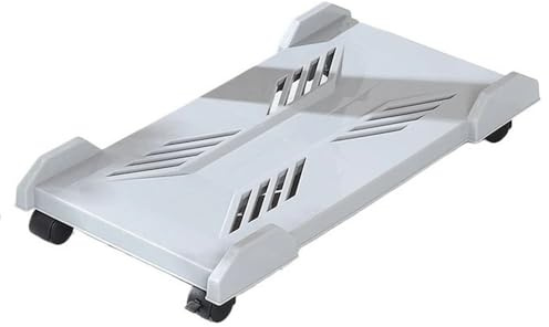 Soporte PC Bajo Mesa Soporte de CPU móvil, soporte for carcasa de PC con 4 ruedas que se adapta a la mayoría de PC, soporte for CPU debajo del escritorio, carrito de piso for PC Soporte Torre PC(Grey)