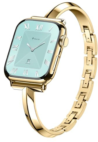 Missair Thin Band Compatible for Apple Watch Straps 40mm 41mm 38mm 42mm 44mm 45mm 46mm 49mm for Women, Slim Bracelet Designer Dressy Metal Strap for iWatch Series 11 10 9 8 7 6 5 4 3 SE Ultra