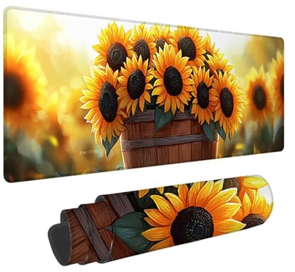 Tappetino per Mouse XXL 1400 x 600 x 3mm Tappetino Mouse Gaming Grande, Mousepad con Base in Gomma Antiscivolo, Tappeto per Tavolo da Gaming per Mouse e Tastiera, Accessori PC (Vista giardino) V-404