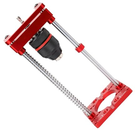 CHICIRIS Trapano Portatile, di Foratura di Precisione per la Lavorazione del Legno con Mandrino con Chiave e Guida Regolabile per Trapani Elettrici Manuali o da Banco