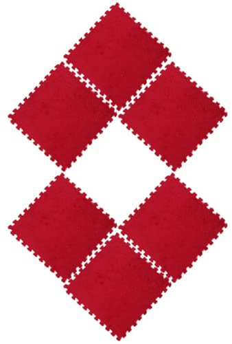 Homoyoyo Plüsch Bodenmatten 6 Stück Multifunktionale Puzzle Spielmatten 30x30x1cm Waschbare Tragbare Bodenkissen für Zuhause und Büro